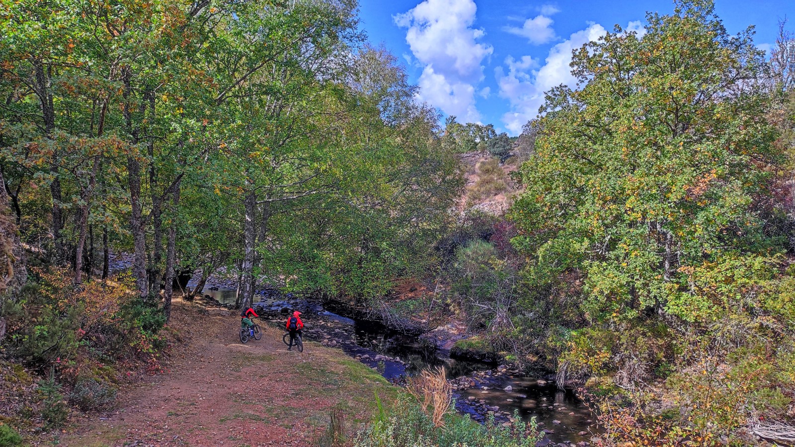 Cruzando el Jarama por puente de Montes Claros