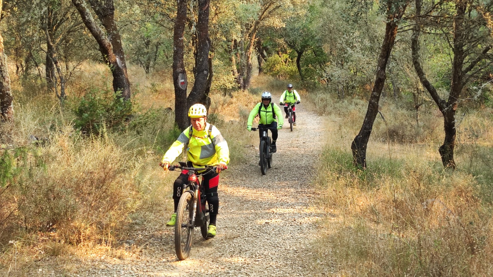 Bikers descienden por el GR10 hasta Retiendas